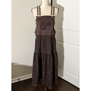 Chocolate Brown Skirtall Maxi Dress Size XS EUC